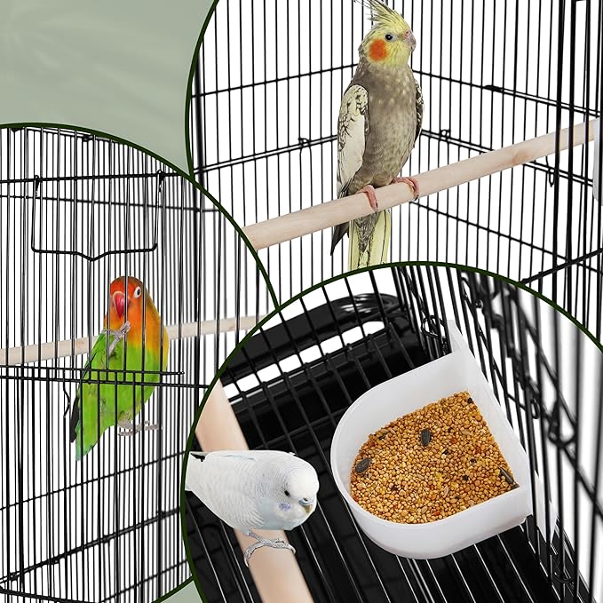 Yaheetech 53'' Large Bird Cage Budgie Cage for Parakeets Cockatiels Conures Lovebirds Parrots with Rolling Stand