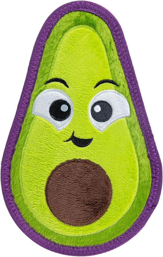 Outward Hound Tough Skinz Durable Squeaky Dog Toy with Two Tough Layers, Avocado, Green, Medium