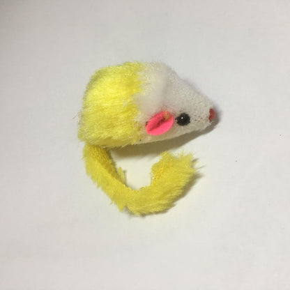 Play Fur Mice Cat Toys – Mixed Bag of 10 Play Mice with Rattling Sounds – 4 Color Variety Pack of Catnip Toy
