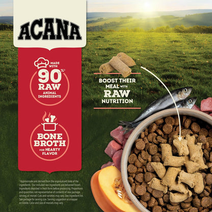 ACANA Grain-Free High Protein Freeze Dried Dog Food & Topper Ranch-Raised Beef Recipe Morsels 8oz Bag