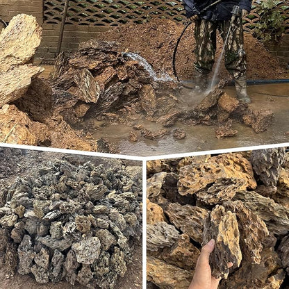 5LB Aquarium Rocks Dragon Stone for Aquariums Aquascaping Landscaping Model Fish Tanks Terrariums Vivariums Decoration Paludarium Amphibian Enclosures-2-4 Inches