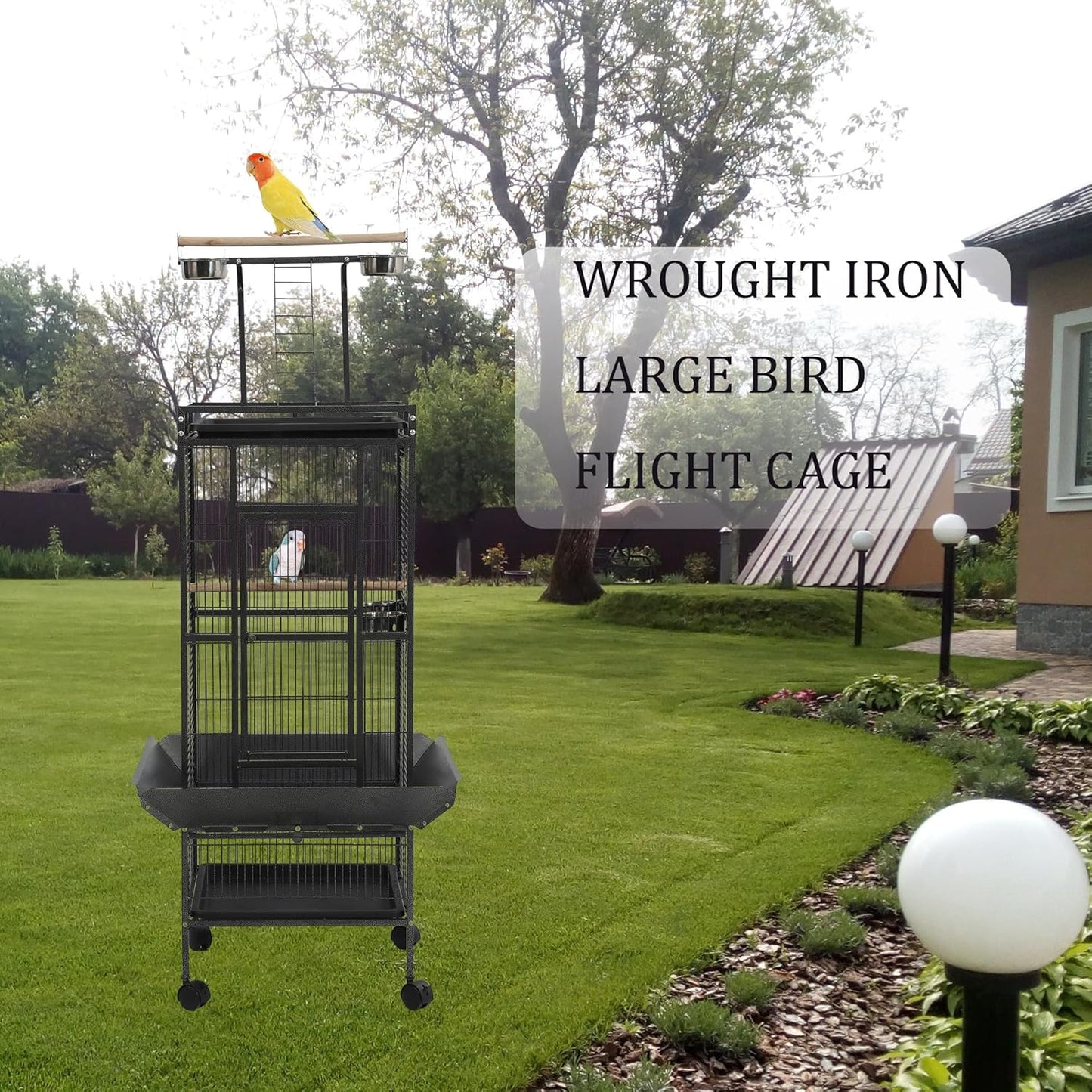 Large Bird Cages for Parakeets, Cockatiel Cage for Birds with Parrot Toys,Birdcage Covers for Night,Skirt Seed Catcher, Play Top for Conure Canary Finch Lovebird Pigeon Budgie Quaker Parrot