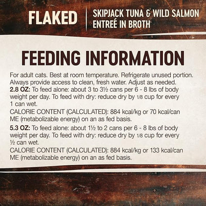 Wellness CORE Signature Selects Flaked Adult Wet Cat Food, Natural, Protein-Rich, Grain Free, 2.8 Ounce, 12 Pack (Skipjack Tuna & Wild Salmon)