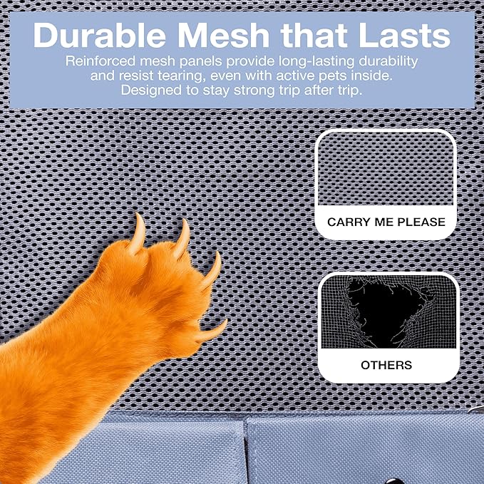 Cat Backpack Carrier Airline Approved – Breathable Pet Carrier Backpack for Small Dogs, Cats, Puppies, Rabbits – Travel Dog Backpack with Ventilated Design for Hiking, Outdoor, Car Trips