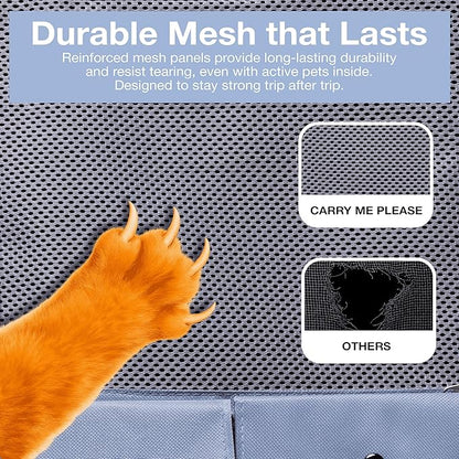 Cat Backpack Carrier Airline Approved – Breathable Pet Carrier Backpack for Small Dogs, Cats, Puppies, Rabbits – Travel Dog Backpack with Ventilated Design for Hiking, Outdoor, Car Trips