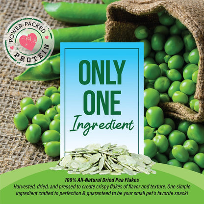 Small Pet Select - Pea Flakes, Treats for Rabbit Bunny, Guinea Pig, Chickens, Bunny, Hamster, and Other Small Pets, 8 oz