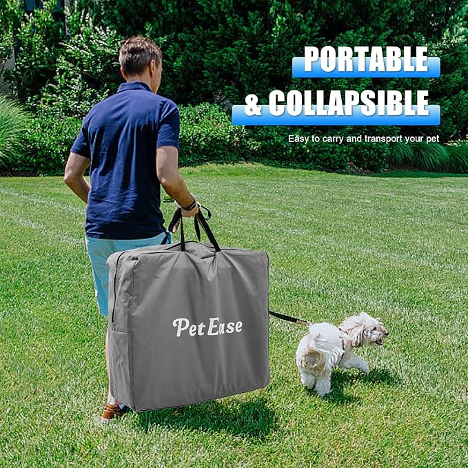 Huge Sapce Double Compartment Cat Travel Carrier with Litter Box & Homack | Cat Show Kennel Cage Crate with Mat & Water Bottle