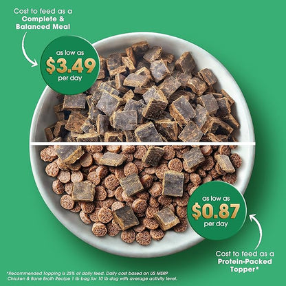 Farmland Traditions The Good List Air-Dried Dog Food, Premium Chicken & Bone Broth for Dogs, Protein Rich & Grain-Free Nutrition, 1 Pound Bag