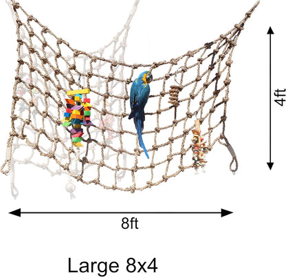 Parrot Climbing Rope Net (Choose Size) (Large 8x4ft)