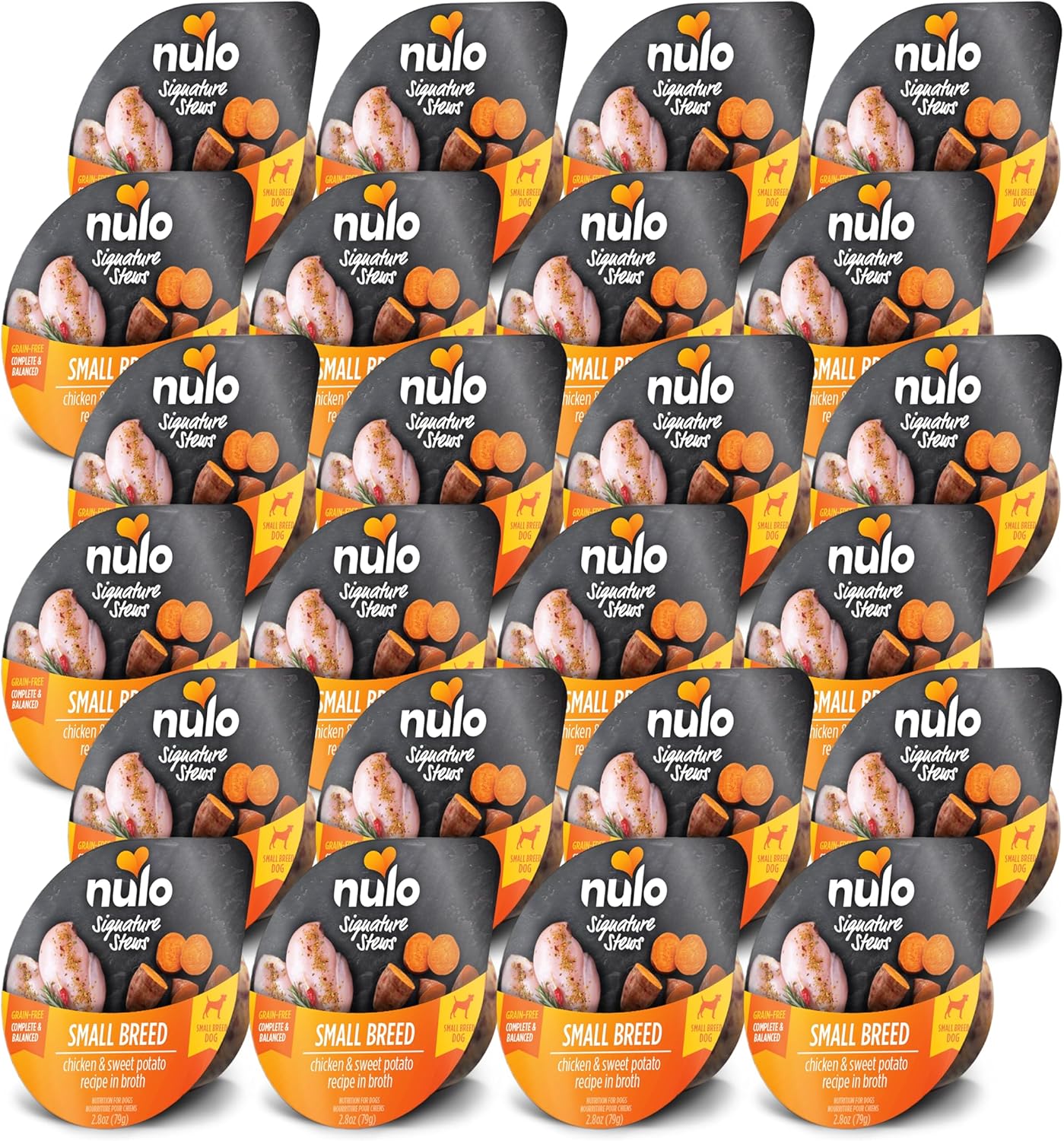 Nulo Small Breed Dog Signature Stew Chicken & Sweet Potato in Broth, 24 x 2.8 oz Cup