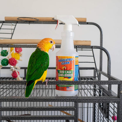 Absolutely Clean Amazing Bird Cage Cleaner and Deodorizer - Just Spray/Wipe - Safely & Easily Removes Bird Messes Quickly and Easily - Made in The US - Fragrance Free (32oz Pack of 1)