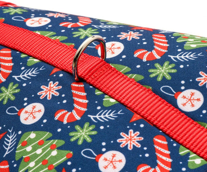 Mile High Life Velcro Dog Harness, Air Mesh Floral Vest Harness for 20 lbs Small Dogs & Cats, Easy Get on Adjustable Easy Closures Both Neck and Chest(Red Tree, S Chest 16"-18")