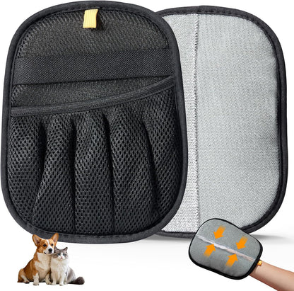 Pet Hair Removal Gloves - Electrostatic Pet Hair Removal Grooming Gloves,Reusable Cat & Dog Hair Remover for Couch, Furniture, Carpet, Curtain, Pet Grooming Mitt (1 PCS)