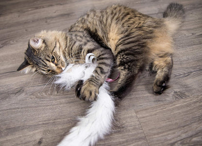 SmartyKat Chitter Critter Squirrel Electronic Sound Plush Kicker Cat Toy, Battery Powered - Gray, One Size