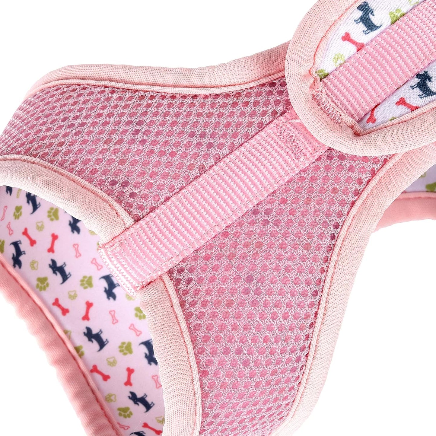 Mile High Life Step in Dog Harness for Small Dogs No Pull, Easy Get on Air Mesh Vest Harness, Adjustable Easy Closures Both Neck and Chest (Pink, XS Chest 11.4"-16.1")