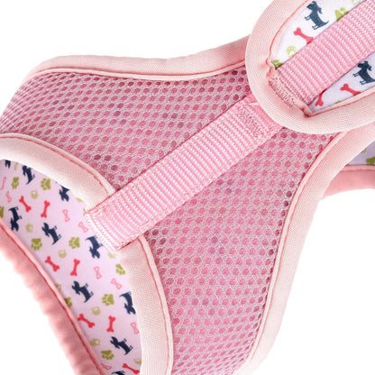 Mile High Life Step in Dog Harness for Small Dogs No Pull, Easy Get on Air Mesh Vest Harness, Adjustable Easy Closures Both Neck and Chest (Pink, XS Chest 11.4"-16.1")
