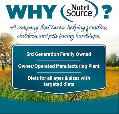 NutriSource Adult Dry Dog Food, Chicken and Rice, 4LB