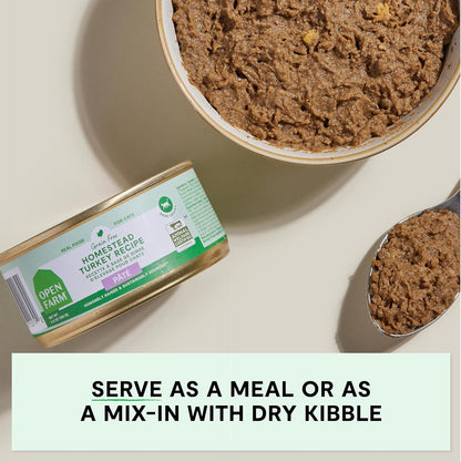 Open Farm Canned Cat Food, Pate for Complete & Balanced Nutrition, Grain Free and Legume-Free Wet Cat Food, Homestead Turkey Recipe, 2.8oz Cans (Case of 18)