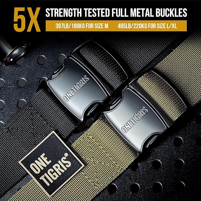 OneTigris Tactical Large Dog Harness, 5X Metal Buckled No Pull Service Dog Harness Vest with Hook & Loop Panels, Military Heavy Duty Dog Vest for Walking Hiking Training