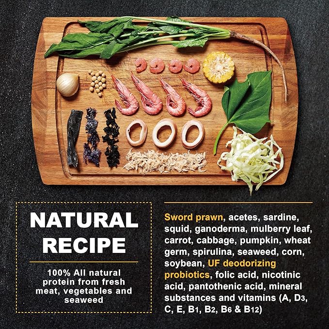 Ultra Fresh Floating Juvenile Turtle Food, All Natural Ingredients, Wild Sword Prawn, w/Deodorizing Probiotics, Juvenile Turtle Deodorizing Nutri Stick 1.6 oz