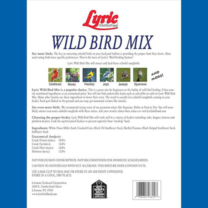 Lyric Wild Bird Mix - Wild Bird Food for Outside Feeders - Attracts Doves, Jays and many more - 20 lb. Bag