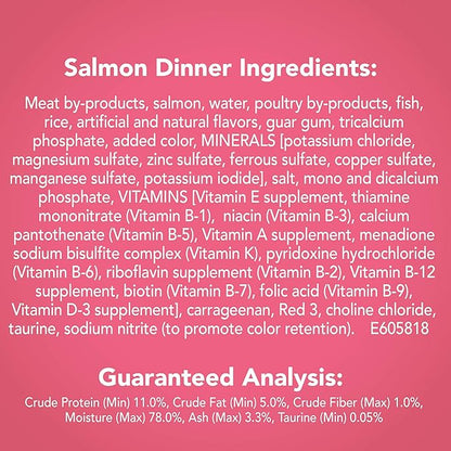 Purina Friskies Wet Cat Food Pate, Pate Salmon Dinner - (Pack of 24) 5.5 oz. Cans