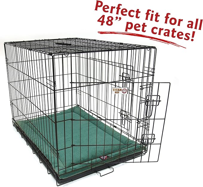 Majestic Pet Orthopedic Memory Foam Dog Crate Mat - Plush Pet Bed Pad for Crates & Kennels | USA Crafted | 48"x30" Villa Marine