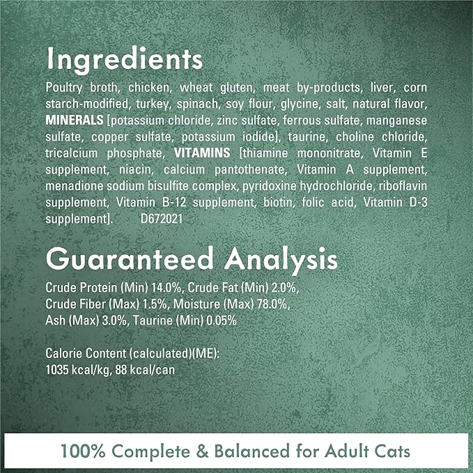 Purina Fancy Feast Wet Cat Food Medleys Shredded White Meat Chicken Fare With Spinach in Savory Cat Food Broth - (Pack of 24) 3 oz. Cans