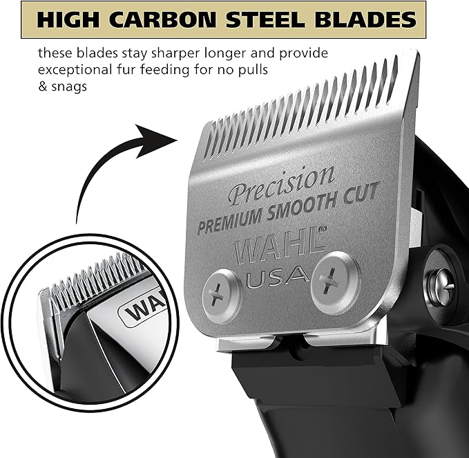 Wahl USA Quiet Pro Corded Dog Clippers for Grooming - Heavy Duty Compact Electric Dog Grooming Kit Hair Clippers for Dogs Cats Pets- Model 9181