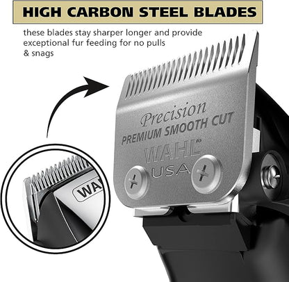 Wahl USA Quiet Pro Corded Dog Clippers for Grooming - Heavy Duty Compact Electric Dog Grooming Kit Hair Clippers for Dogs Cats Pets- Model 9181