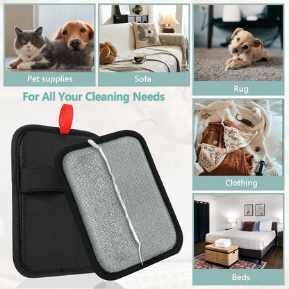 Pet Hair Removal Glove - Reusable Electrostatic Dog/Cat Hair Remover Mitt & Pet Grooming Gloves for Couch, Carpet, Furniture - Upgraded Electrostatic Dog Tool (2 PCS)