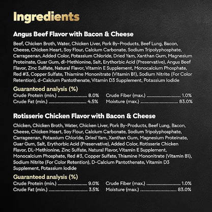 Cesar Wet Dog Food Loaf in Sauce Bacon Feast Variety Pack, 3.5 oz. Easy Peel Trays (12 Count, Pack of 2)