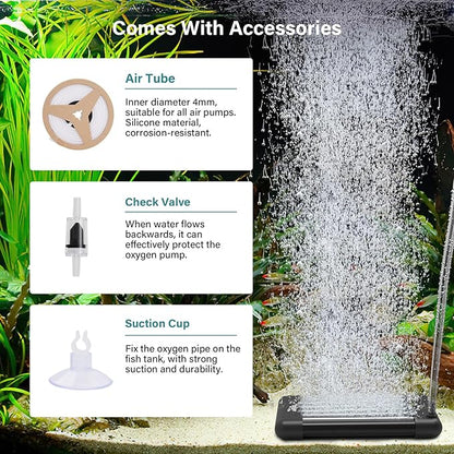 hygger Non-Clogging Fish Tank Bubbler, Aquarium Air Stone with Special EVA Material, Air Bubbler for Nano Air Pump Fish Tank Small Bucket and Hydroponics