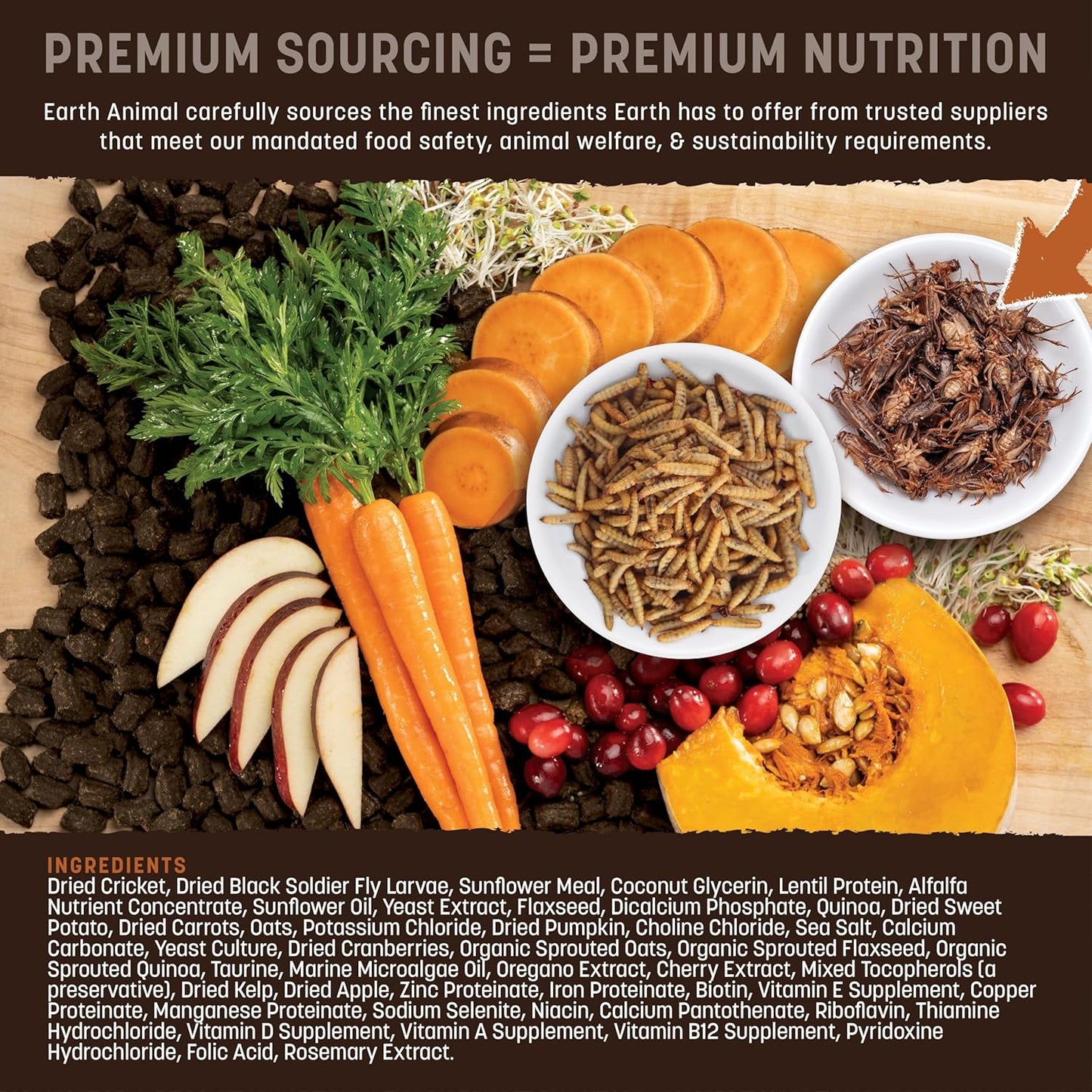 Earth Animal Wisdom Air Dried Dog Food - from The Soil Recipe Premium Natural Dry Dog Food for All Adult Breeds - 2 Lbs Bag