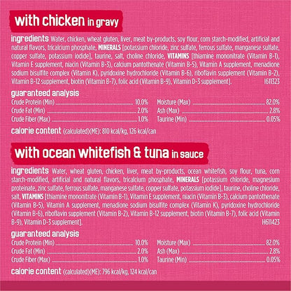 Purina Friskies Gravy Wet Cat Food Variety Pack, Surfin’ and Turfin’ Prime Filets Favorites - (Pack of 40) 5.5 oz. Cans