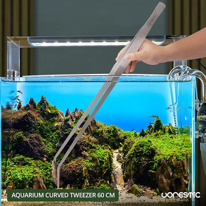Heavy Duty Extra Long Tweezers, 24 Inch Reptile Feeding Tongs, Aquarium Tweezers, Fish Feeding & Terrarium Tongs