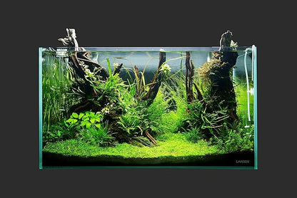 LANDEN 90P 55 Gallon Rimless Low Iron Aquarium Tank,W35.4×D19.7×H19.7 in(90x50x50cm) 10mm Thickness with Black Nano Foam Leveling mat Included