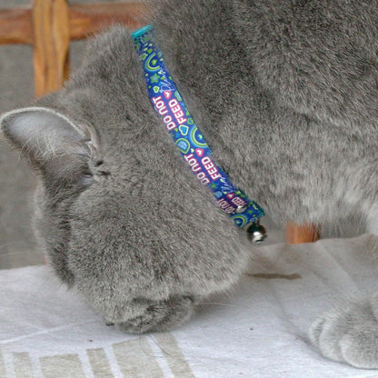 New Kittyrama No Feed Cat Collar with Bell. Breakaway, Quick Release, Hypoallergenic, Vet Approved. Lightweight Kitten Collar. As Seen in Vogue. Soft & Comfy. Indigo