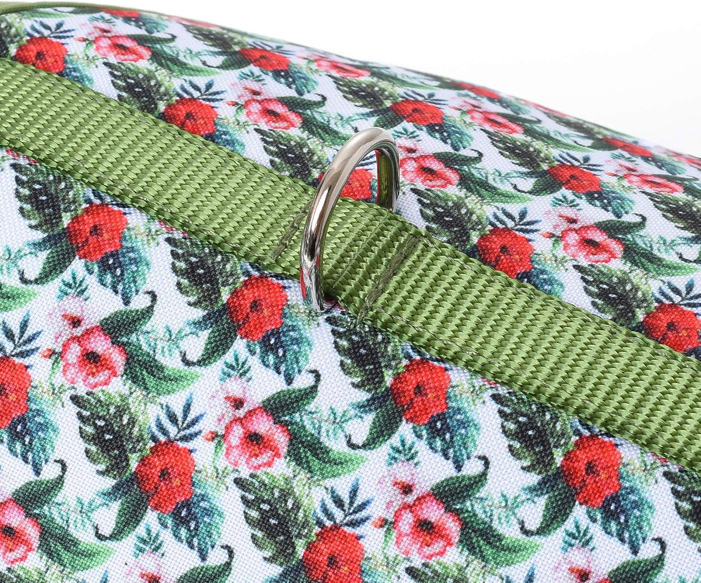 Mile High Life Dog Harness, Air Mesh Floral Vest Harness for 20 lbs Small Dogs & Cats, Easy Get on Adjustable Easy Closures Both Neck and Chest(Wild Rose, XS Chest 14"-16")