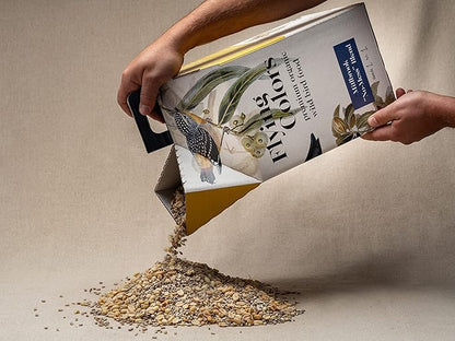 Flying Colors Premium Organic Wild Bird Seed | Millbrook No Mess Bird Seed for Outside Feeders | 100% USDA Organic, Waste Free, No Fillers, No Pesticides | Sunflower, Peanut | 3 Gallon Easy-Pour