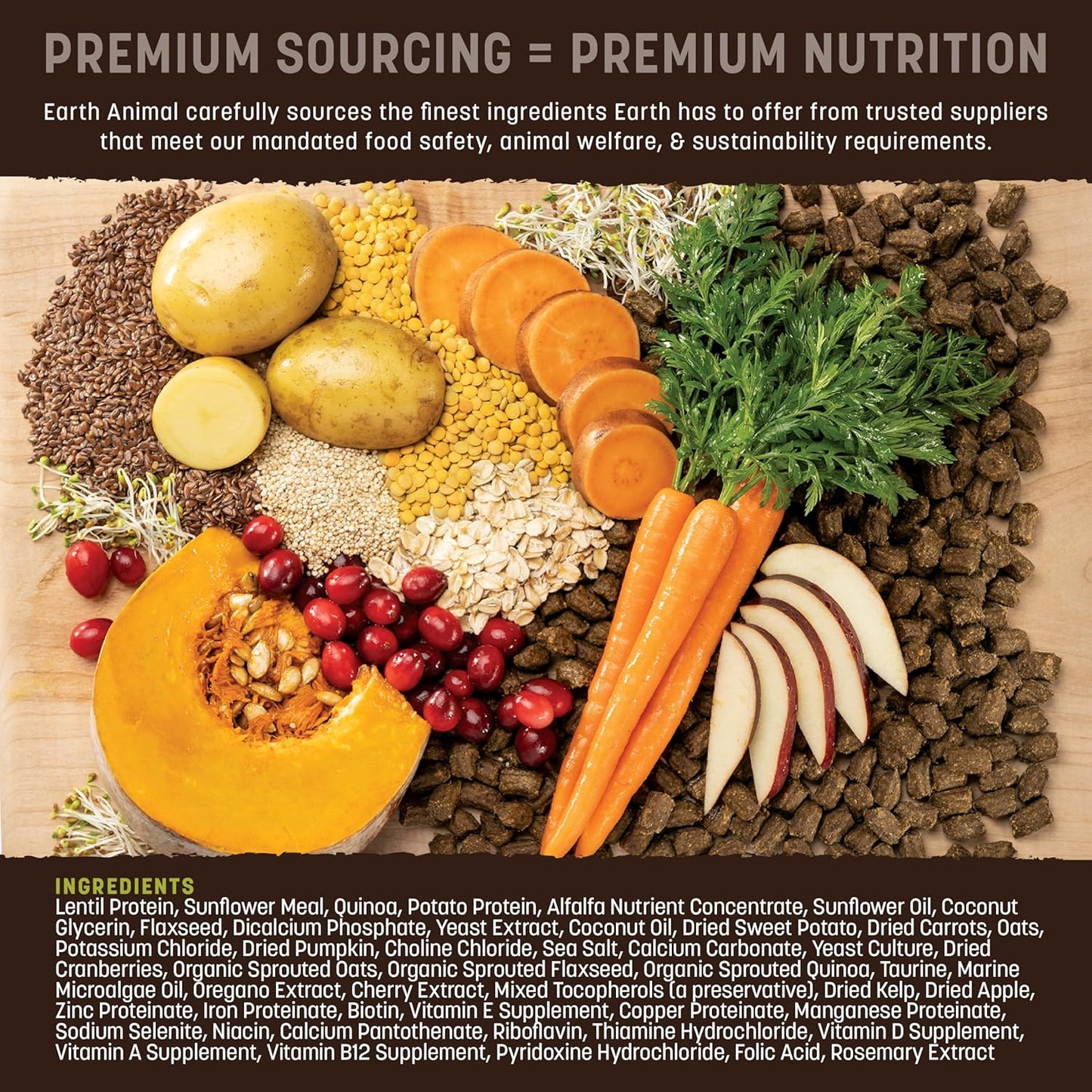 Earth Animal Wisdom Air Dried Dog Food - from The Seed Recipe Premium Natural Dry Dog Food for All Breeds & Ages - 8 Lbs Bag