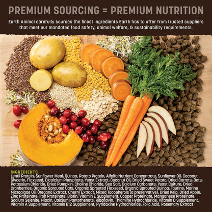 Earth Animal Wisdom Air Dried Dog Food - from The Seed Recipe Premium Natural Dry Dog Food for All Breeds & Ages - 2 Lbs Bag