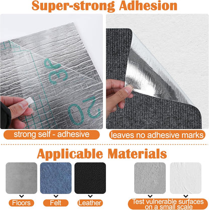 Cat Scratch Furniture Protector - 138" x 17" Trimmable Self-Adhesive Cats Claws Scratch Pads, DIY Cat Climbing Couch Protector for Scratch Post Cat Tree Replacement Indoor (Dark Gray)