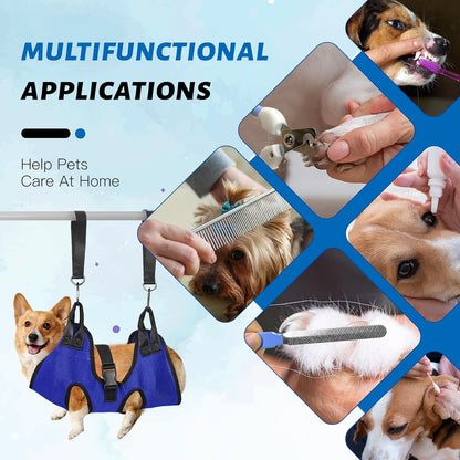 PatiencET Dog Grooming Hammock, Pet Grooming Hammock for Cats & Dogs, Dog Holder for Nail Trimming, Cat Sling for Nail Trimming with Nail Clippers/Trimmer, Nail File, Pet Comb(S)