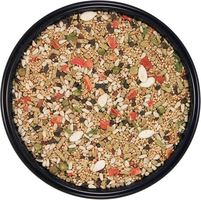 SLEEK & SASSY Garden Small Hookbill No Sunflower Bird Food for Lovebirds, Cockatiels, Quaker Parrots & Small Conures (20 lbs.)