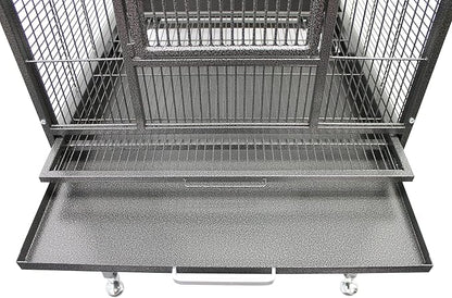 Madagascar Cage - 60" Tall Durable Spacious Metal Cage - for Sugar Gliders, Squirrels, Marmosets & Other Small Pets