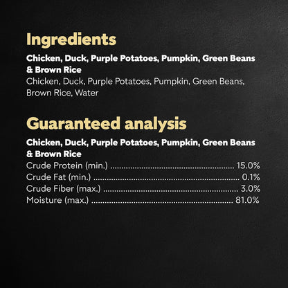 Cesar Simply Crafted Adult Wet Dog Food Meal Topper, Chicken, Duck, Purple Potatoes, Pumpkin, Green Beans & Brown Rice, 1.3oz. (10 Count, Pack of 1)