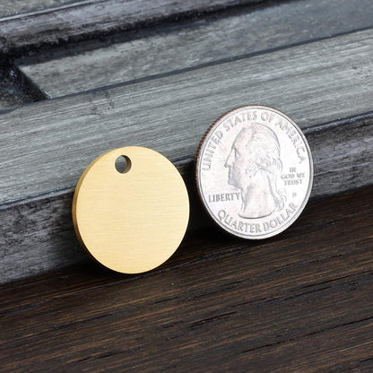 Ultra Joys Cat ID Tag Personalized Pet Tags, Durable Stainless Steel Small Pet Mini Dog Cat Tag Lightweight -Round Tag in Rose Gold