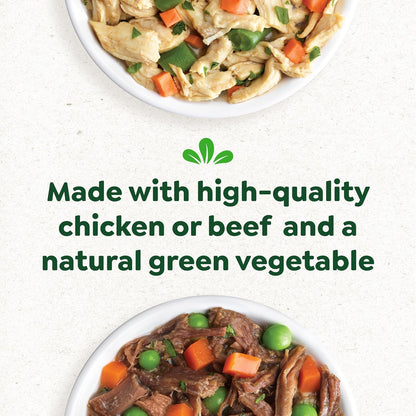 Greenies Smart Topper High Protein Wet Mix-in for Dogs, Chicken, Green Beans, and Sweet Potatoes Recipe & Beef, Peas, and Carrots Recipe Variety Pack, 8 Trays of 2oz.