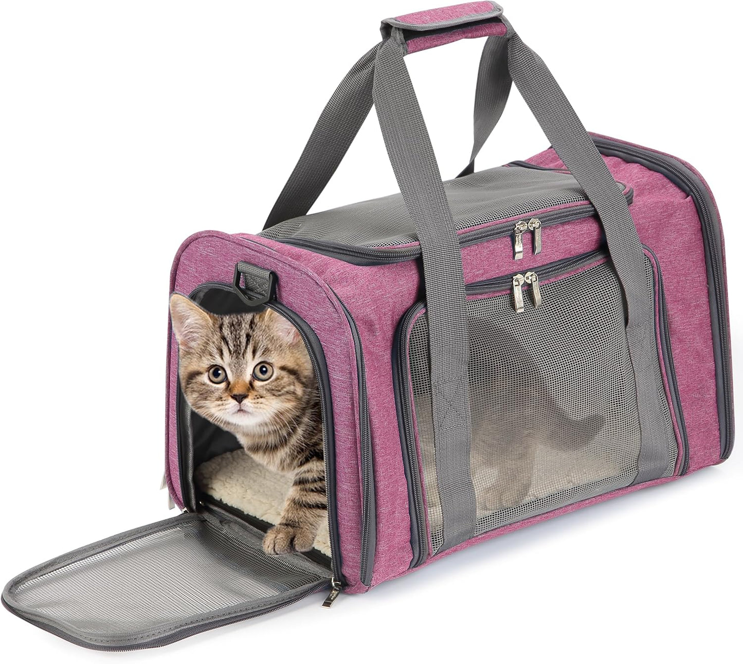 Mr. Pen- Pet Carrier, Pink, Soft-Sided Cat & Dog Carrier, Bag for Travel